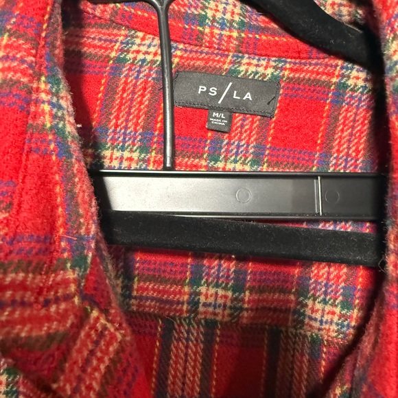 Red Plaid Button-Up Shirt - Picture 2 of 3